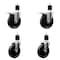 Service Caster 5'' Phenolic Swivel 1-7/8'' Expand Stem Caster Set 2 Total Lock Brakes, 4PK SCC-EXTTL20S514-PHS-2-S-2-178 - alternate 1